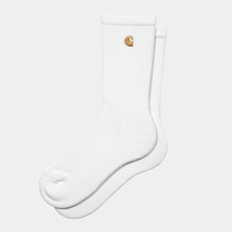 Носки CARHARTT WIP Chase Socks SS24 White / Gold, фото 1