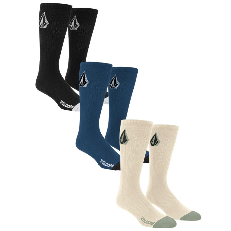 Носки VOLCOM Full Stone Mix Sock 3Pk SS25 Pale Khaki, фото 1