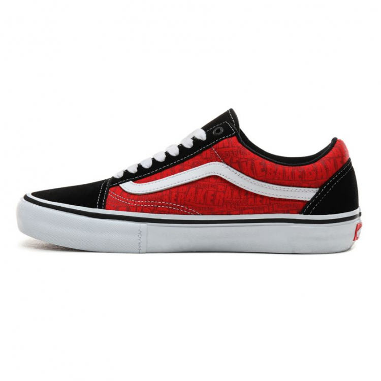 vans black white and red