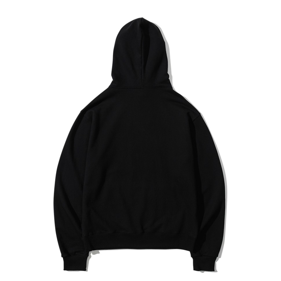 Толстовка с капюшоном BSRABBIT Arc Big Logo Hoodie Black 2023 фото 2