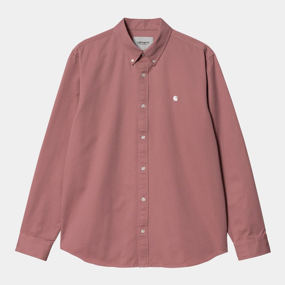 Рубашка CARHARTT WIP L/S Madison Shirt Dahlia/White