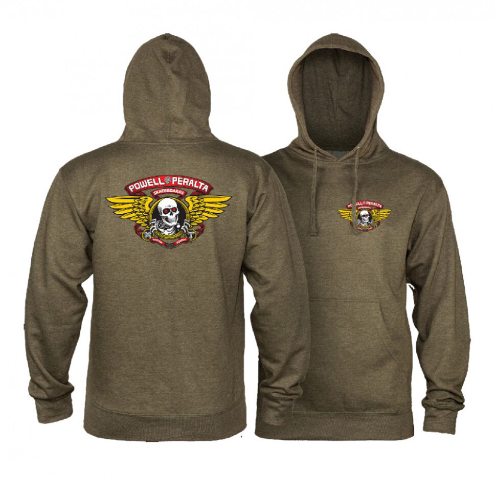 фото Толстовка powell peralta winged ripper mid weight army heather 2020