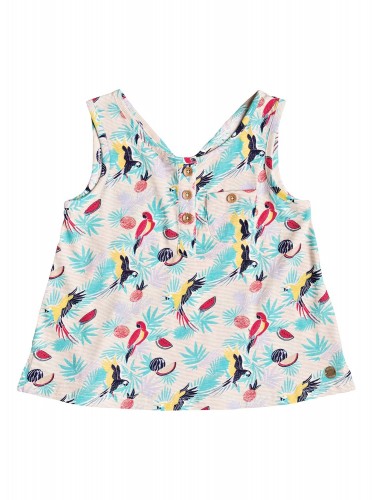 Блузка для девочек ROXY Veryheartfelt K Tropical Peach Parrots Island, фото 1
