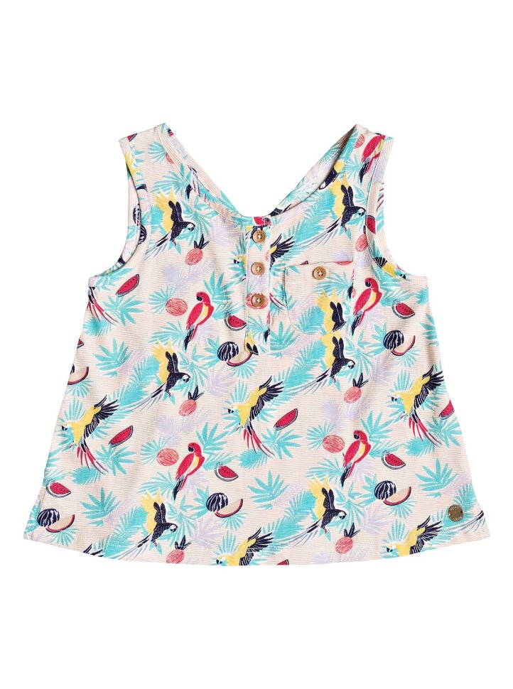 

Блузка для девочек ROXY Veryheartfelt K Tropical Peach Parrots Island, Синий;красный;розовый