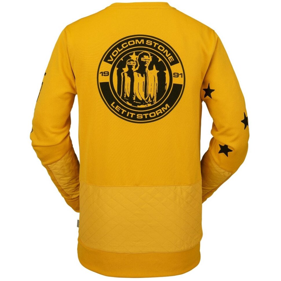 Флисовая кофта VOLCOM Let It Storm Crew Fleece  Resin Gold 2021 фото 2