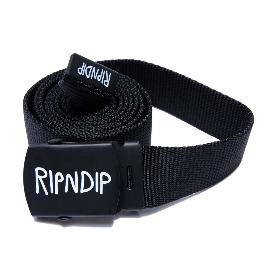 Ремень RIPNDIP Logo Web Belt Black 2021 2000000492308 - фото 1