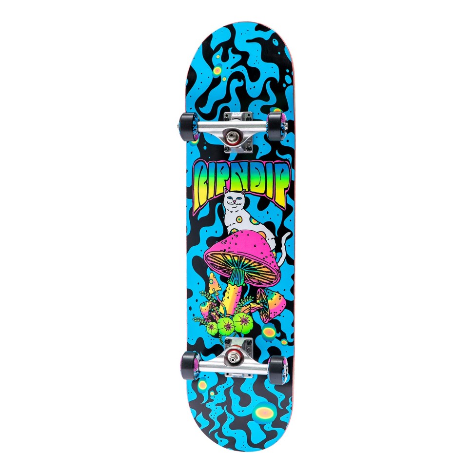Комплект скейтборд RIPNDIP Psychedelic Complete Skateboard Blue 8 дюйм 2000000766126 - фото 1