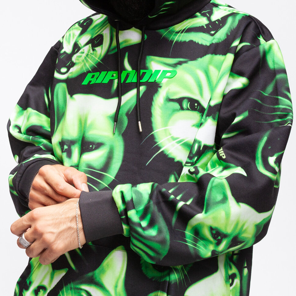 фото Толстовка ripndip neon nerm hoodie black 2021