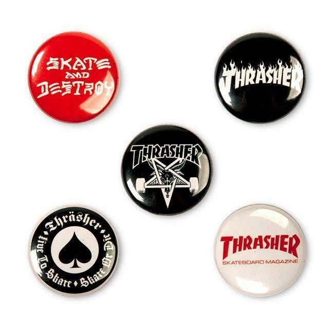  THRASHER Logo Buttons (5-Pack) 2021
