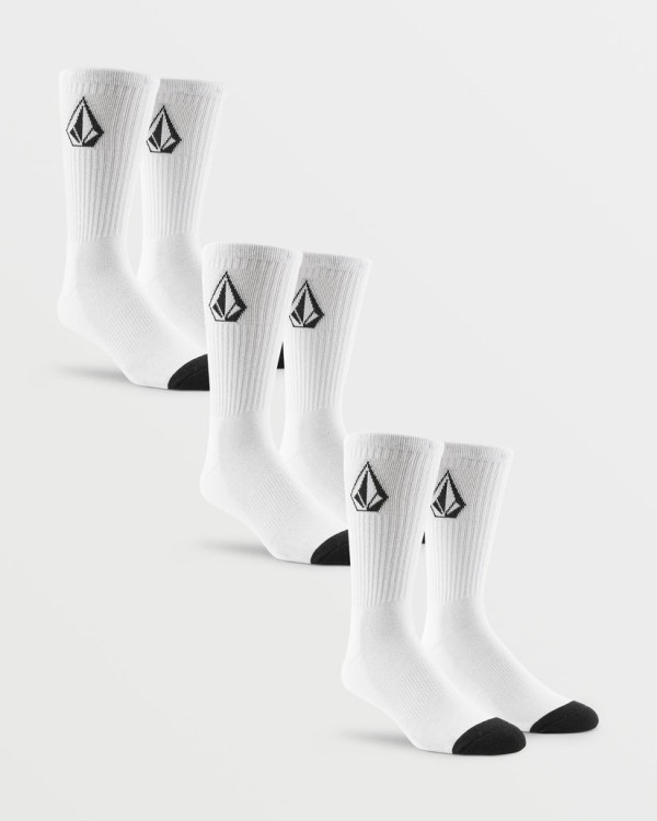 Носки VOLCOM Full Stone Sock 3Pk SS25 White, фото 1