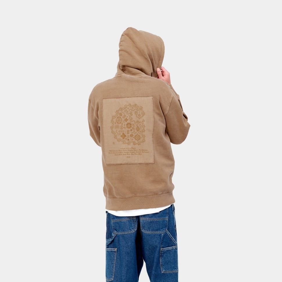 Толстовка с капюшоном CARHARTT WIP Hooded Verse Patch Sweatshirt Hamilton Brown (Garment Dyed) 2023 4064958336860, размер S - фото 2