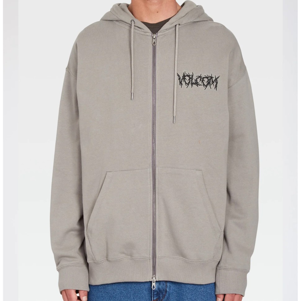 Толстовка с капюшоном на молнии VOLCOM Issanka Zip Fleece Dusk Grey 2023 фото 2
