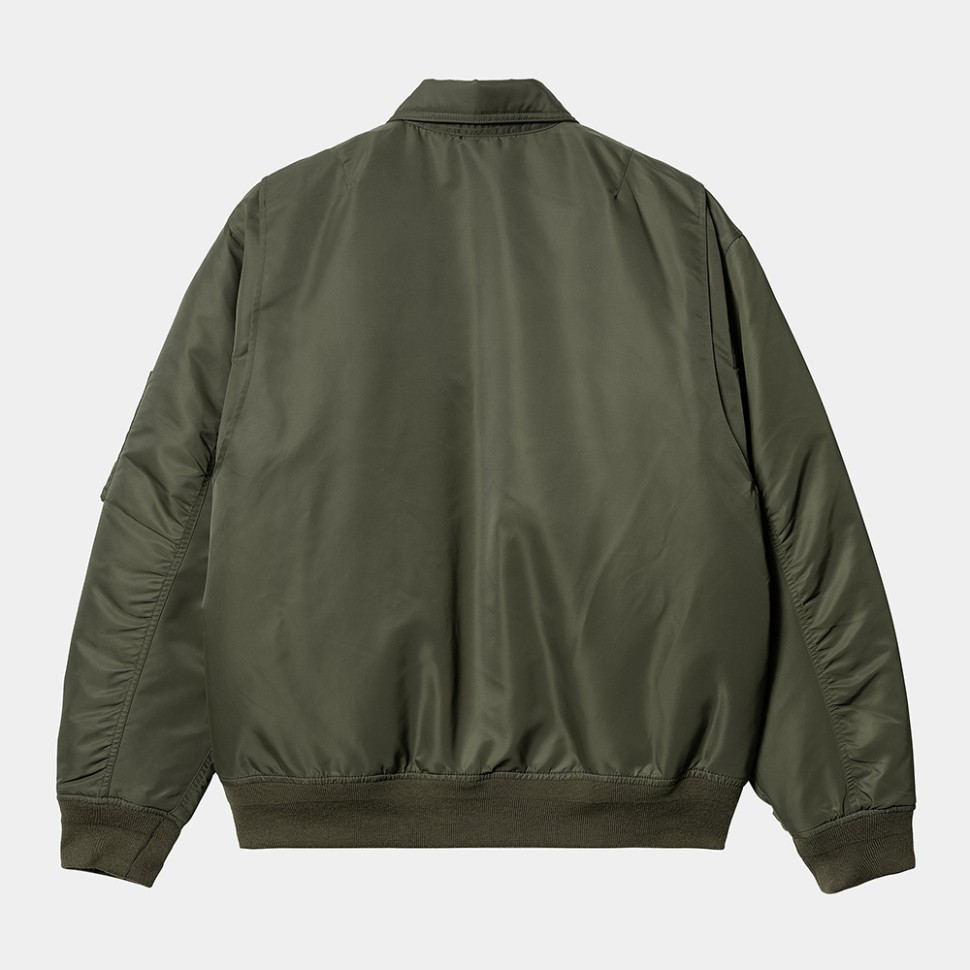 фото Куртка carhartt wip olten bomber plant / smoke green