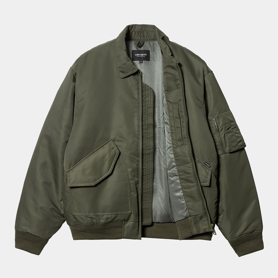 фото Куртка carhartt wip olten bomber plant / smoke green