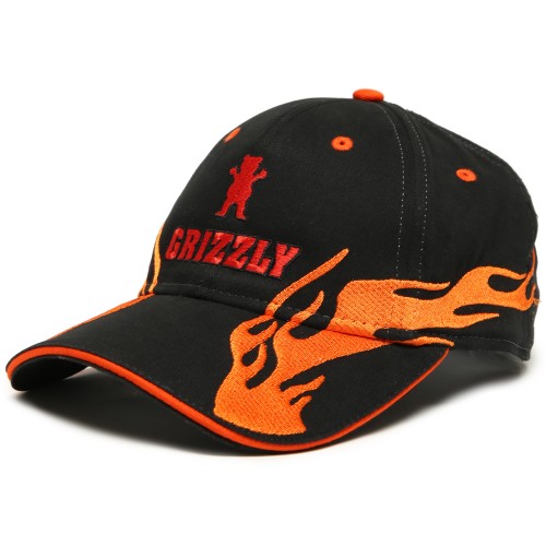 Кепка GRIZZLY Flame Thrower Strapback BLACK O/S 2020, фото 1