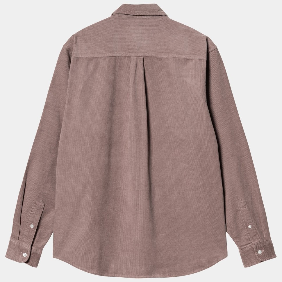 Рубашка CARHARTT WIP L/S Madison Fine Cord Shirt Lupinus/White фото 2