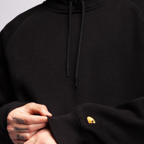 Толстовка с капюшоном CARHARTT WIP Hooded Chase Sweatshirt  Black / Gold 2021, фото 3