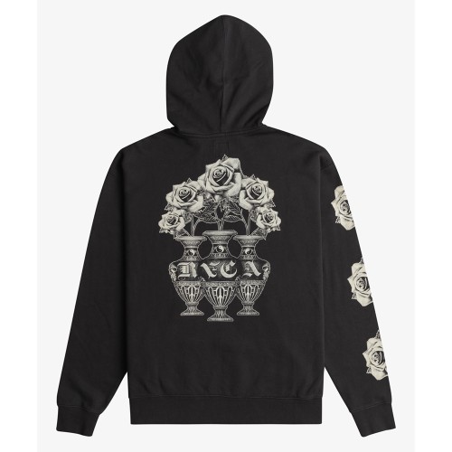 RVCA Benj Bouquet Hoodie Washed Black ridestep