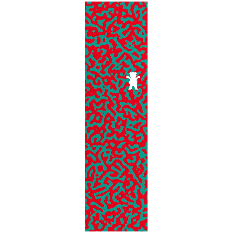 фото Шкурка для скейтборда grizzly adapted cuout griptape red