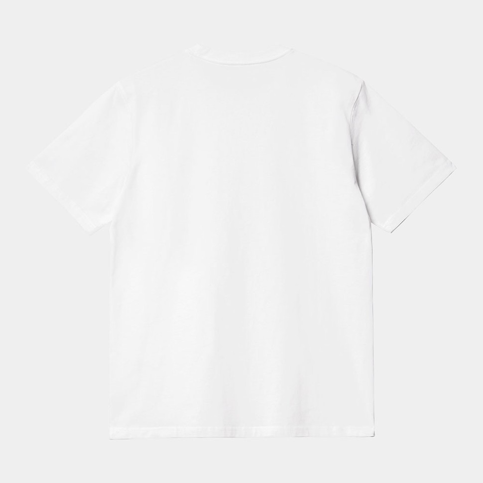 Футболка CARHARTT WIP S/S Base T-Shirt White/Black 4064958102717, размер L - фото 2