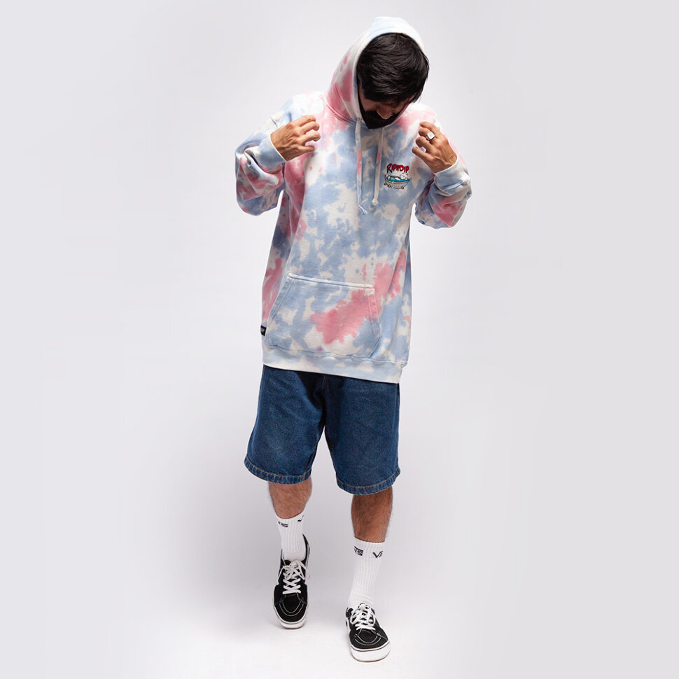 фото Толстовка ripndip bath time hoodie pink tie dye 2021