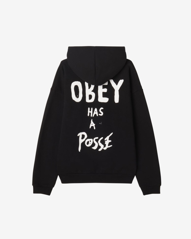 Худи OBEY Obey Posse Extra Heavy Hood FW25 Black фото 2