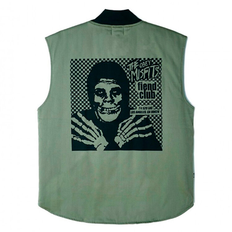 Жилет OBEYxMISFITS Fiend Club Halloween Burnt Olive, фото 1