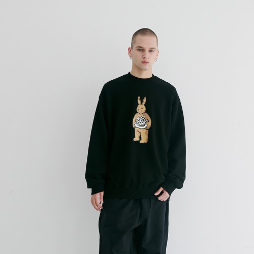 Свитшот BSRABBIT Big Bear Rabbit Crewneck Black 2023, фото 2