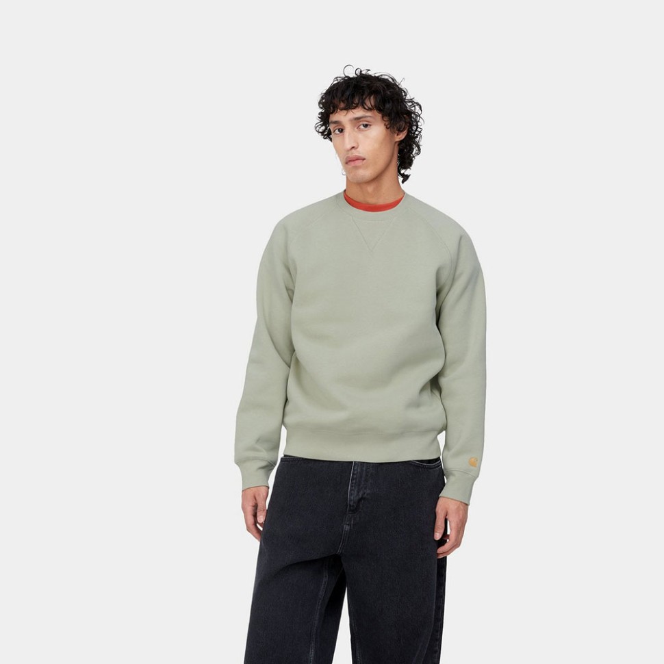 Свитшот CARHARTT WIP Chase Sweat Agave/Gold фото 3