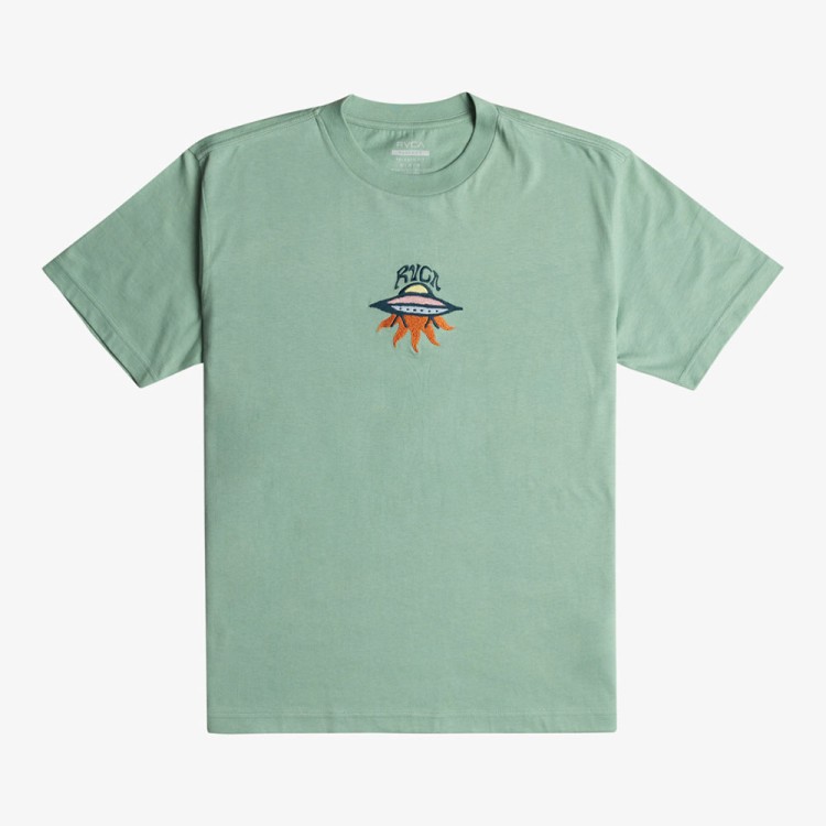 Футболка RVCA Ufo Ss Tee Green Haze, фото 1