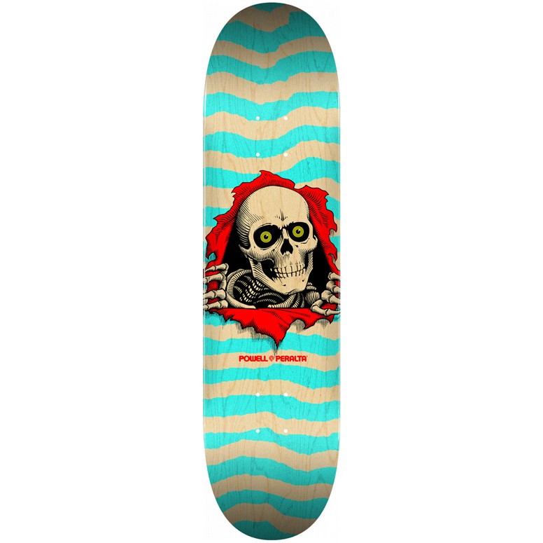 фото Дека для скейтборда powell peralta ripper natural turquoise 8 дюйм 2022