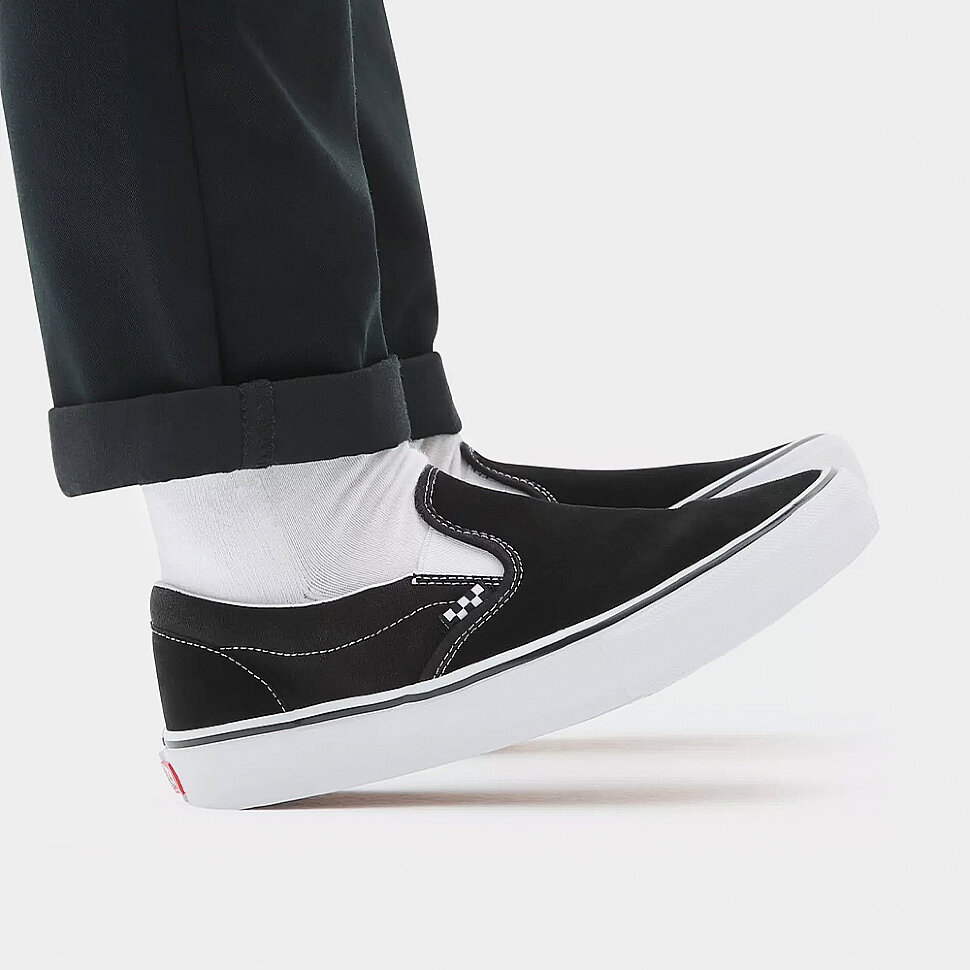 фото Слипоны vans mn skate slip-on black/white 2021