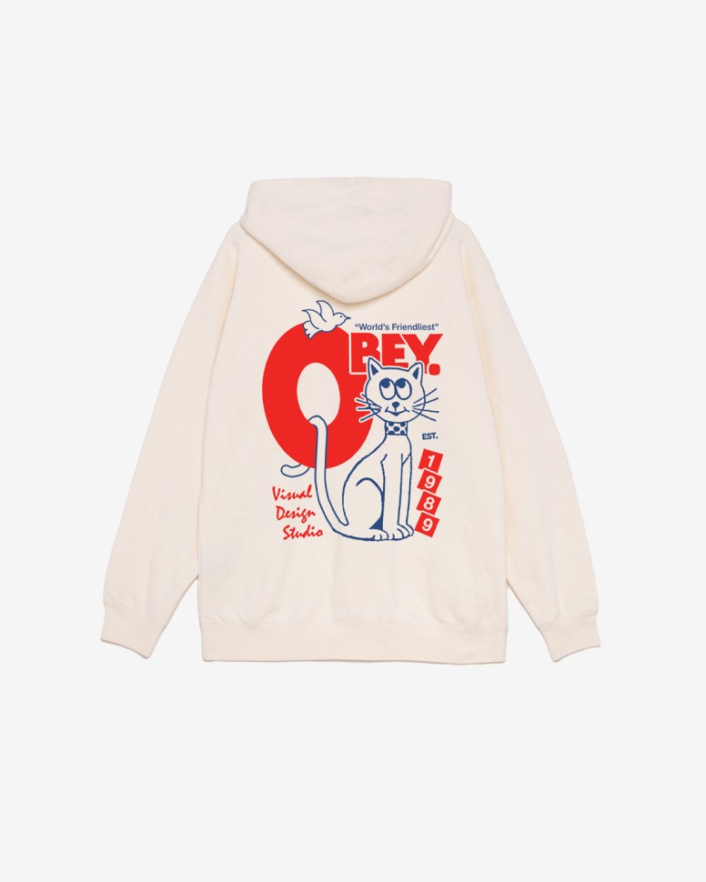 Худи OBEY Obey World’S Friendliest FW25 Unbleached фото 2