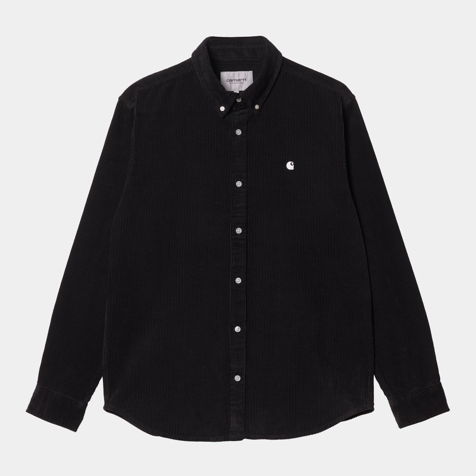  CARHARTT WIP L/S Madison Cord Shirt Black / Wax 2023