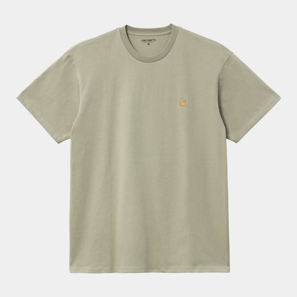 Футболка CARHARTT WIP S/S Chase T-Shirt Agave/Gold 4064958466154, размер S - фото 1