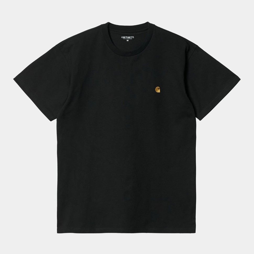 Футболка CARHARTT WIP S/S Chase T-Shirt Black/Gold 4064958104155, размер M - фото 1