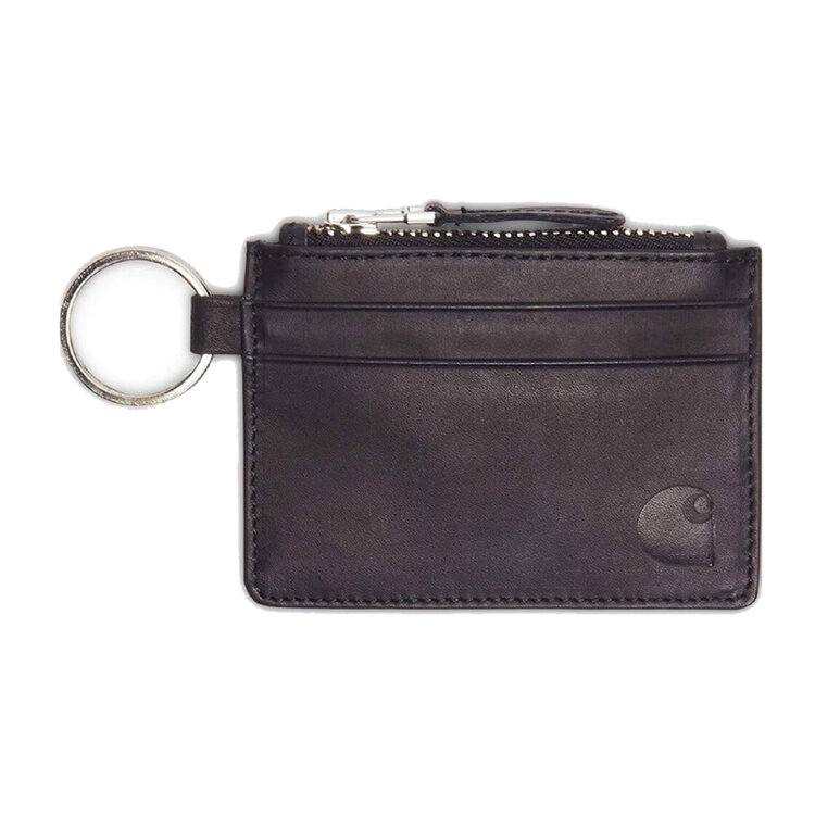 Бумажник CARHARTT WIP Leather Wallet With M Ring  Black 2021, фото 1