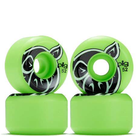 Колеса для скейтборда PIG Head Green 52 mm 101A 2020