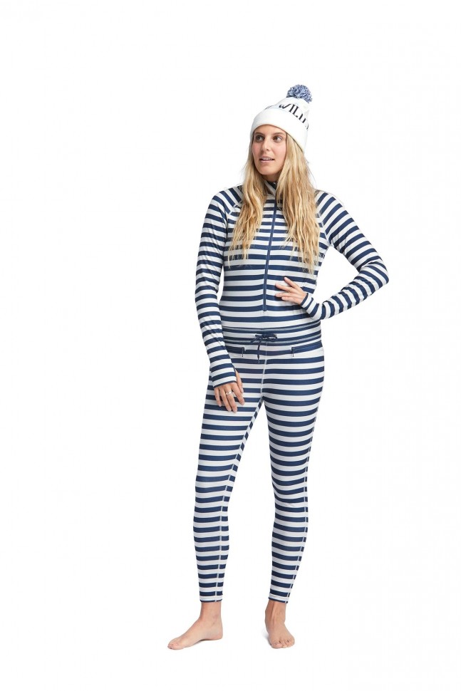 Термокомбинезон женский AIRBLASTER Wms Hoodless Ninja Suit Vintage Navy Stripe 2020 847678135432, размер XS, цвет белый