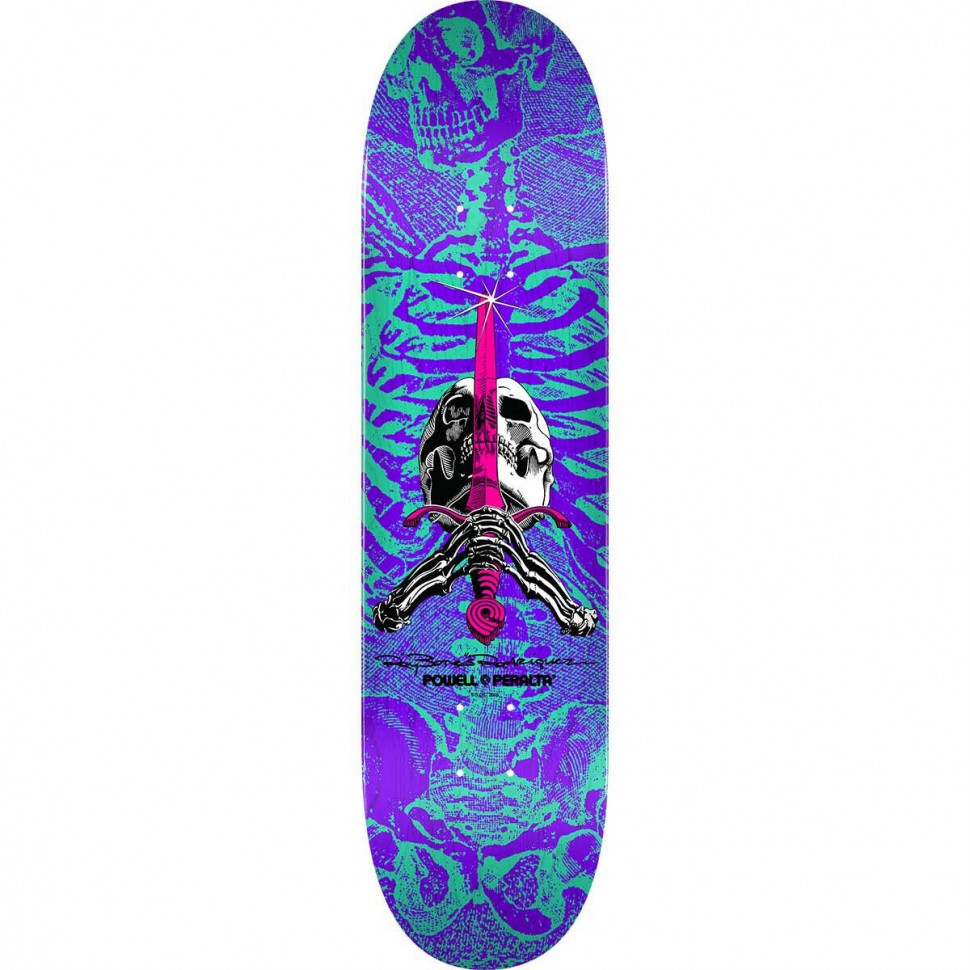 фото Дека для скейтборда powell peralta skull and sword purple 8.25 дюйм 2022