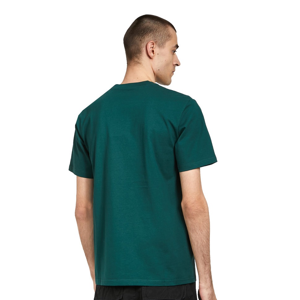 фото Футболка carhartt wip s/s university script t-shirt hedge / white 2022