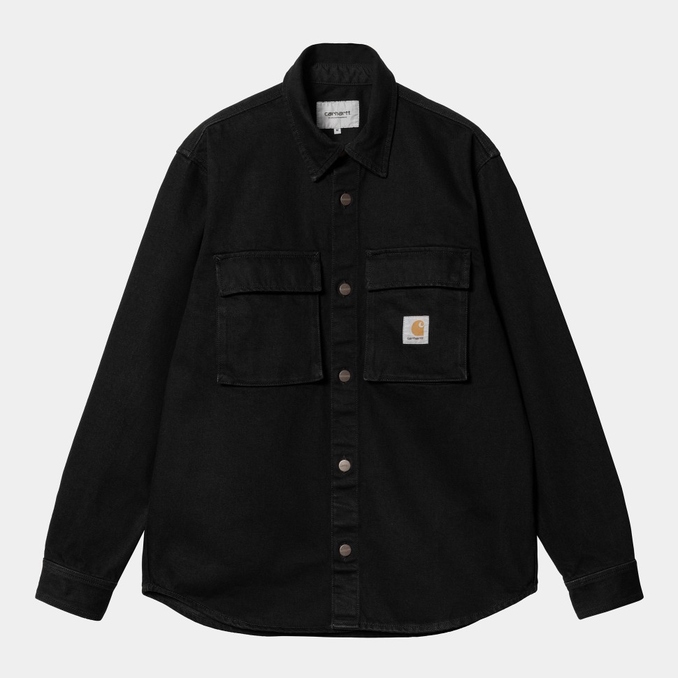 Рубашка CARHARTT WIP Manny Shirt Jac Black (Rinsed) 4064958713098, размер L