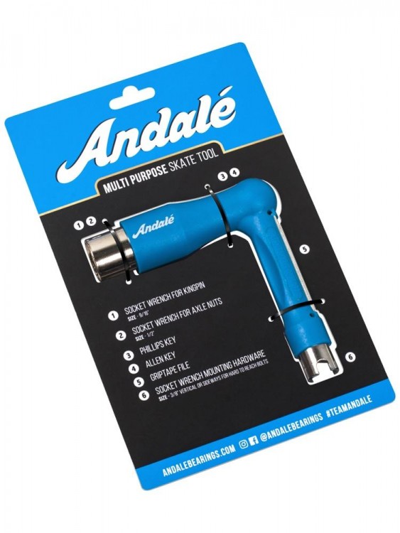 Ключ для скейтборда ANDALE All Purpose Tool Blue 2020, фото 1