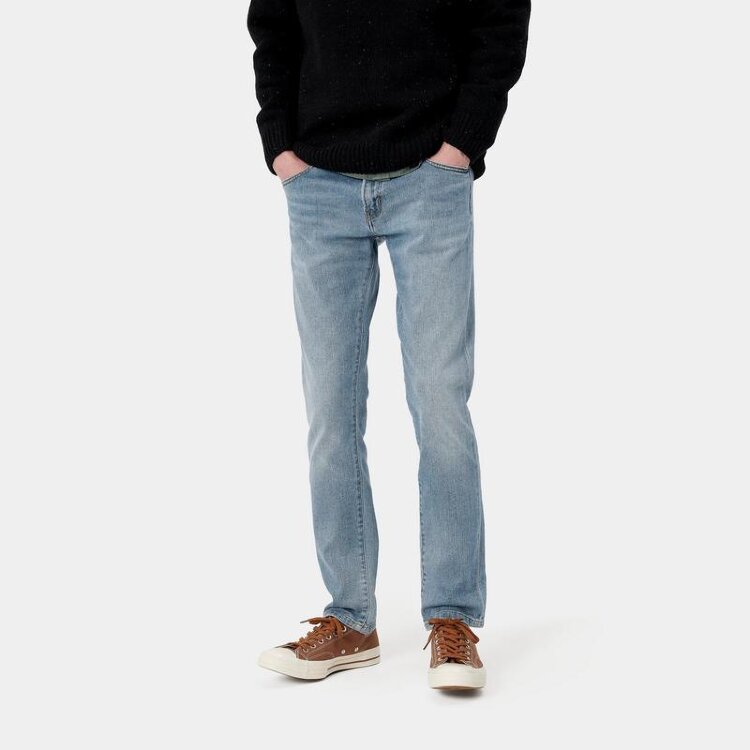 Джинсы CARHARTT WIP Rebel Pant Slim Blue Light Used Wash 2021, фото 1