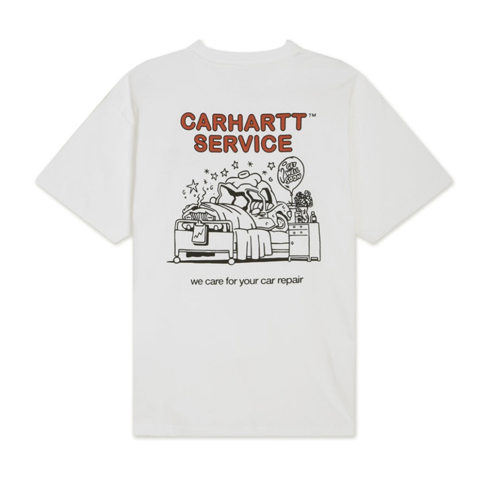Футболка CARHARTT WIP S/S Car Repair T-Shirt White фото 2