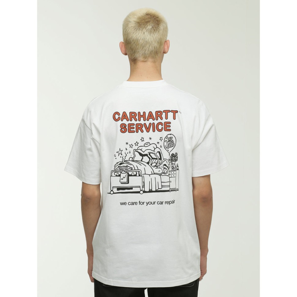 Футболка CARHARTT WIP S/S Car Repair T-Shirt White фото 4