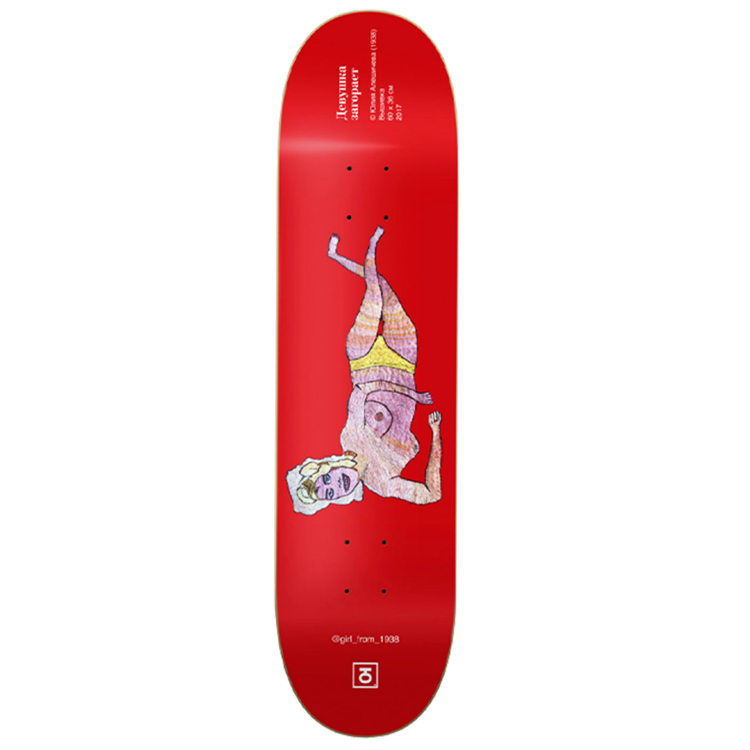 Дека для скейтборда ЮНИОН 1938 Girl 8.5 дюймов Красный 2021, фото 1