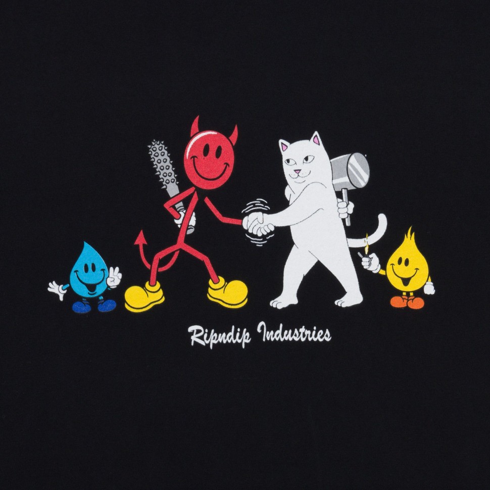 Футболка RIPNDIP Nerm Vs Devilman Tee Vintage Black фото 2