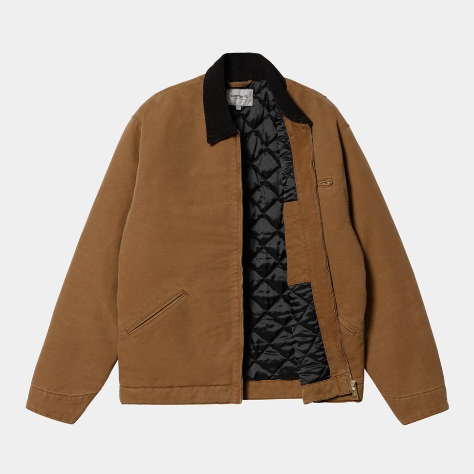 фото Куртка carhartt wip og detroit jacket deep h brown / black (aged canvas)
