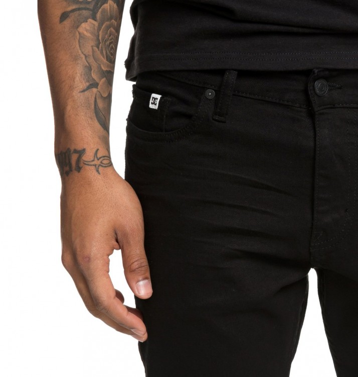 Джинсы DC SHOES Worker Slim Sbr M Black Rinse, фото 4